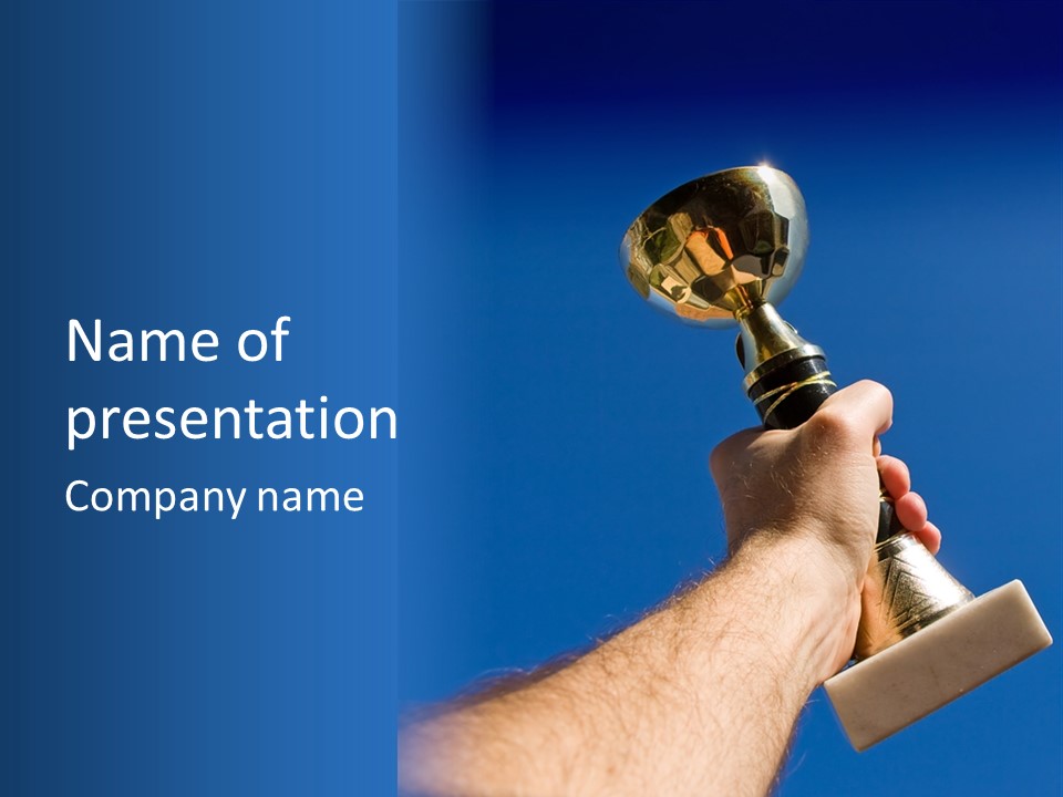 Job Prize Blue PowerPoint Template