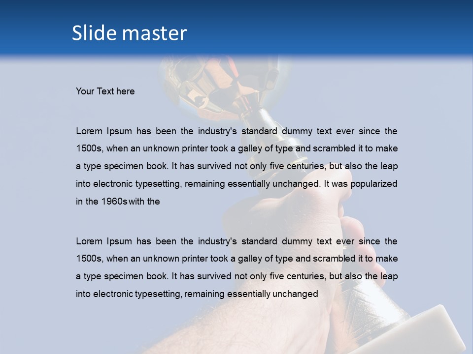 Job Prize Blue PowerPoint Template