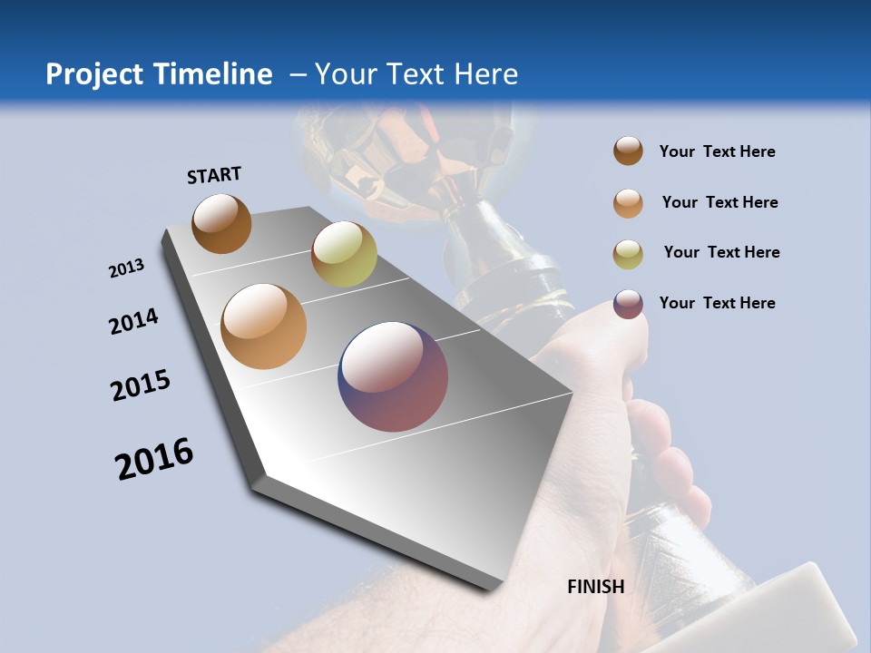Job Prize Blue PowerPoint Template