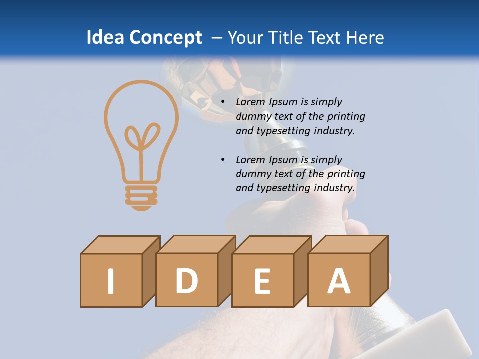 Job Prize Blue PowerPoint Template