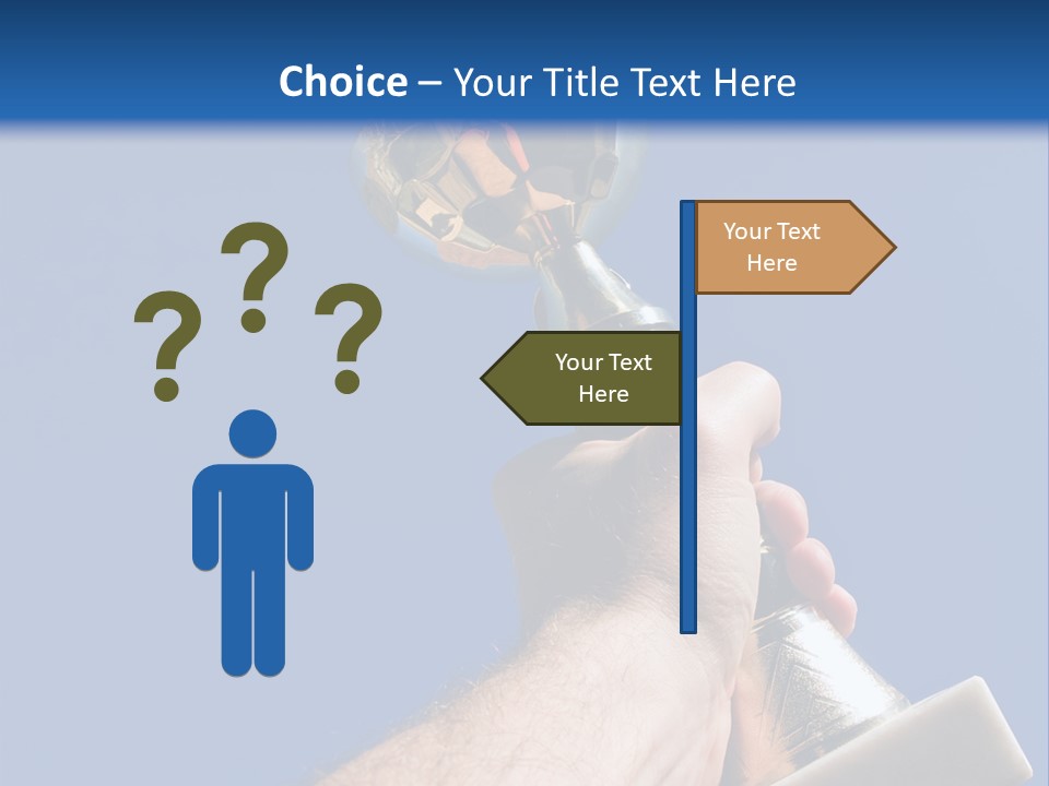 Job Prize Blue PowerPoint Template