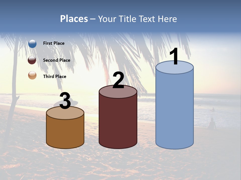 Ocean Sunny Palm Tree PowerPoint Template