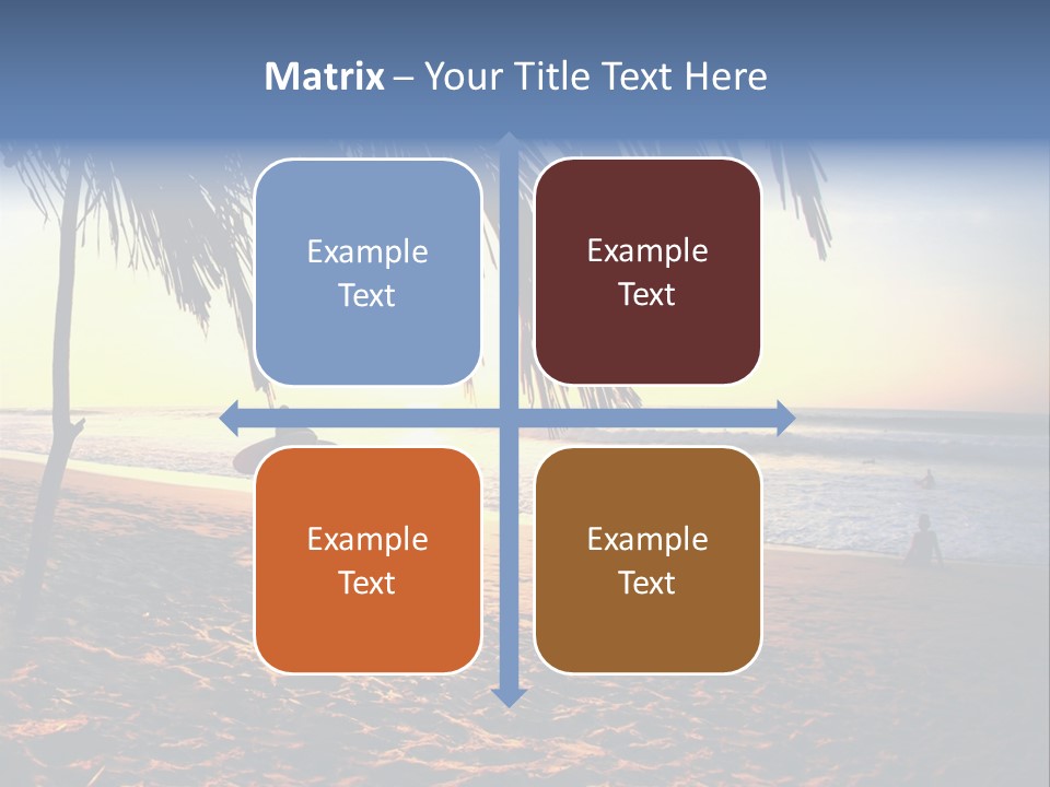 Ocean Sunny Palm Tree PowerPoint Template