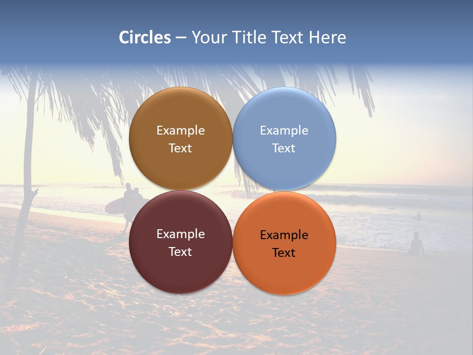 Ocean Sunny Palm Tree PowerPoint Template