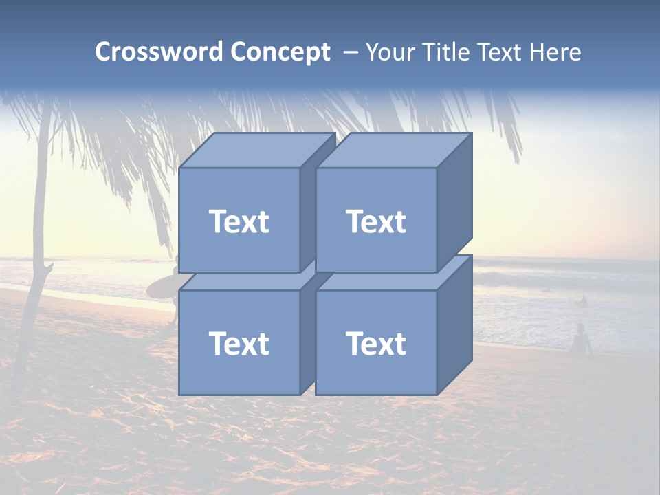 Ocean Sunny Palm Tree PowerPoint Template