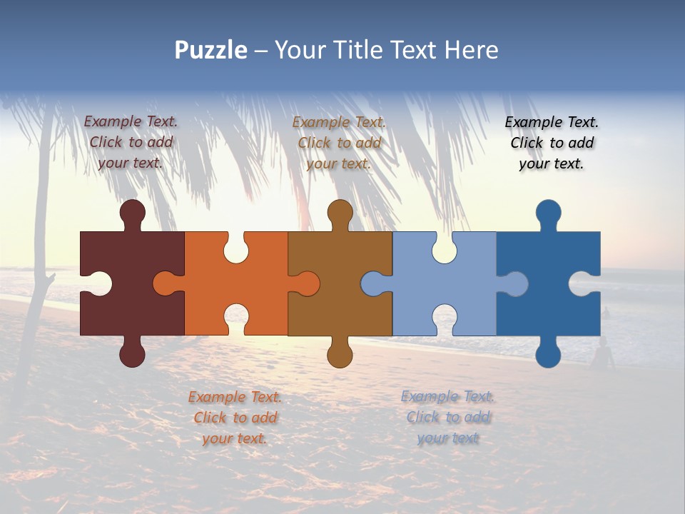 Ocean Sunny Palm Tree PowerPoint Template