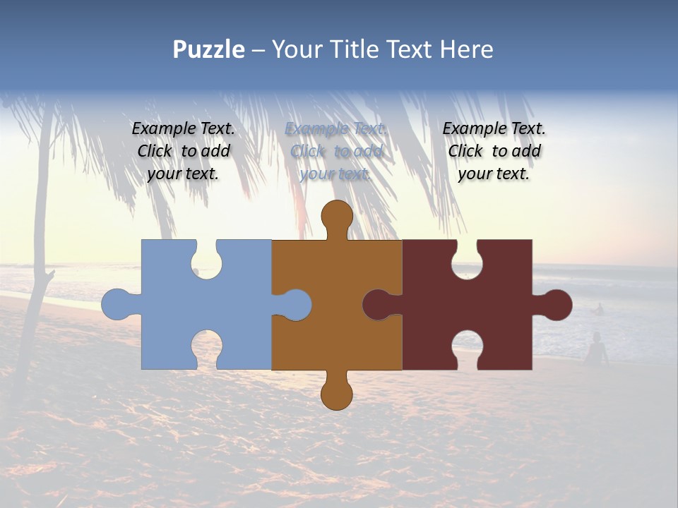 Ocean Sunny Palm Tree PowerPoint Template