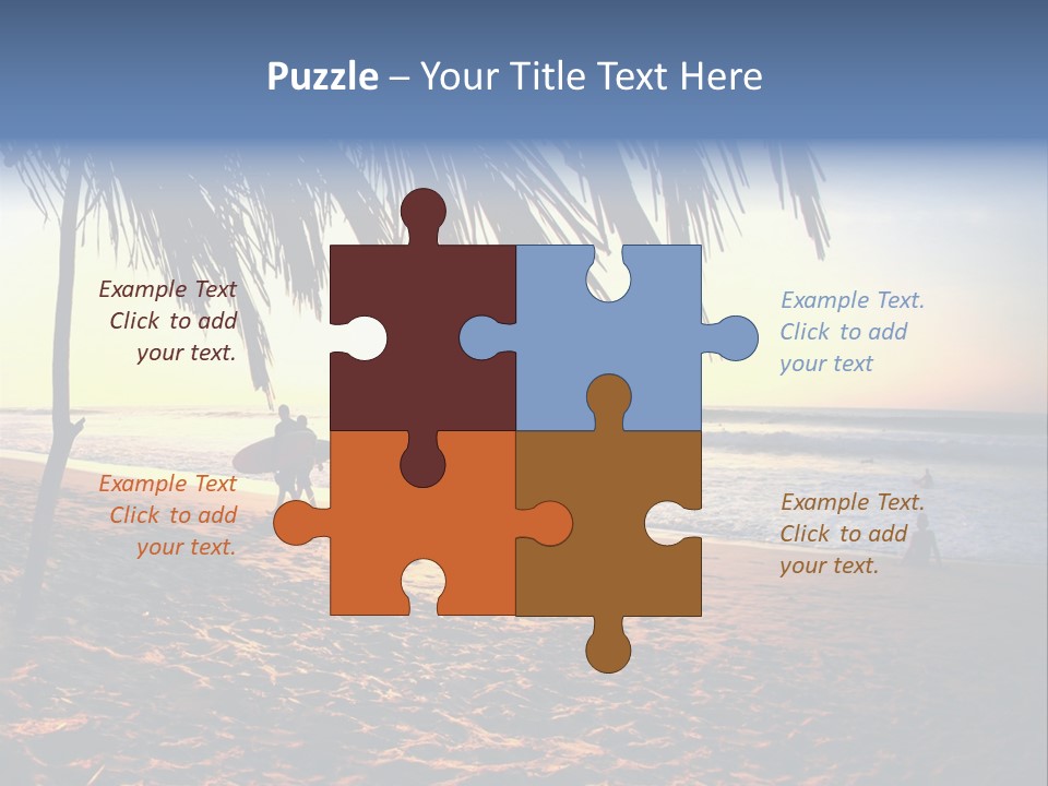 Ocean Sunny Palm Tree PowerPoint Template