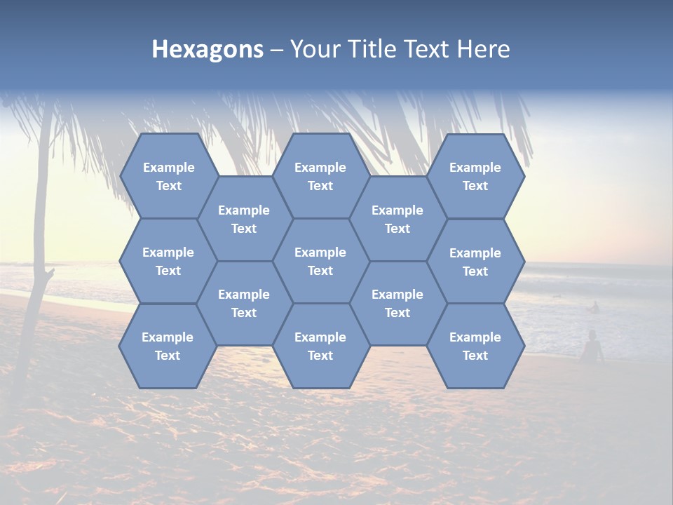 Ocean Sunny Palm Tree PowerPoint Template