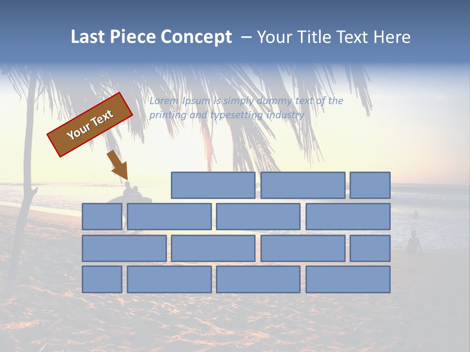 Ocean Sunny Palm Tree PowerPoint Template