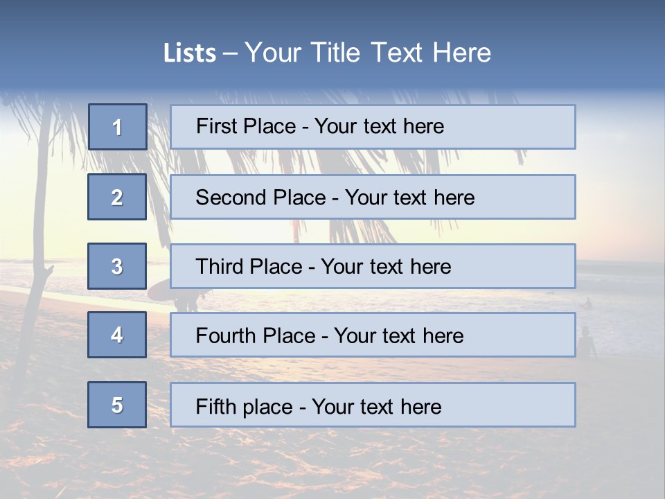 Ocean Sunny Palm Tree PowerPoint Template