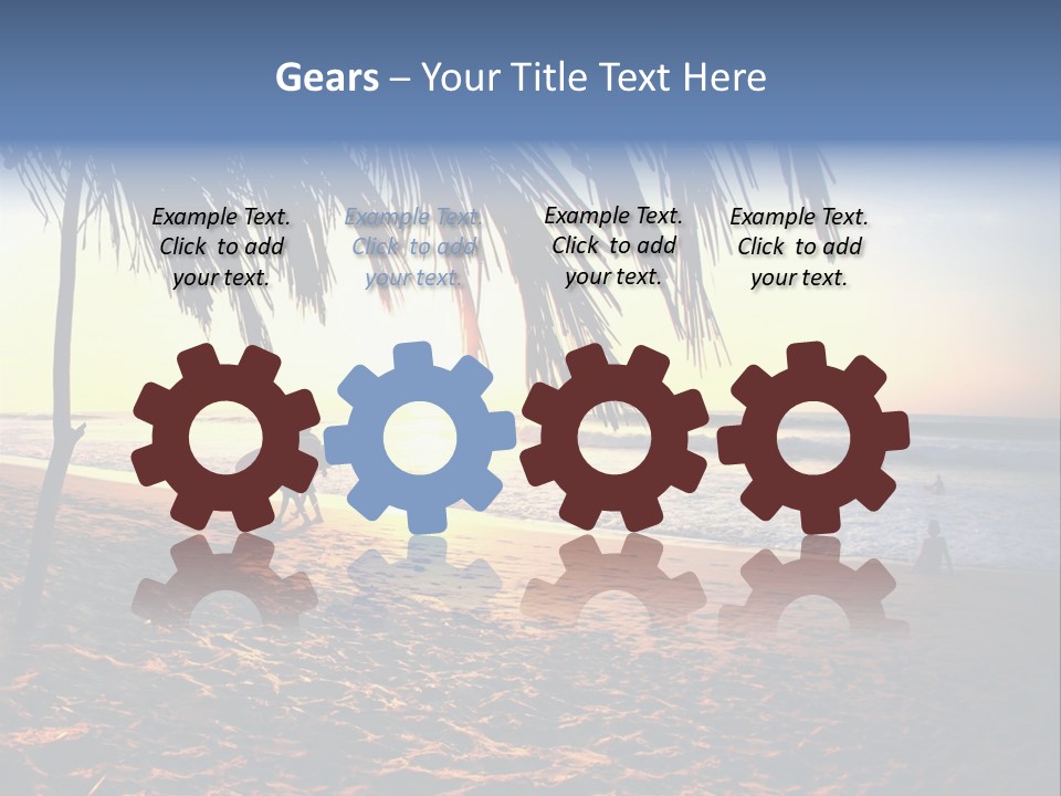 Ocean Sunny Palm Tree PowerPoint Template