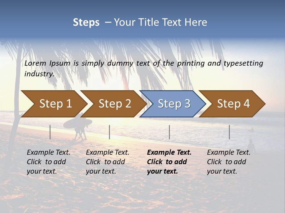 Ocean Sunny Palm Tree PowerPoint Template