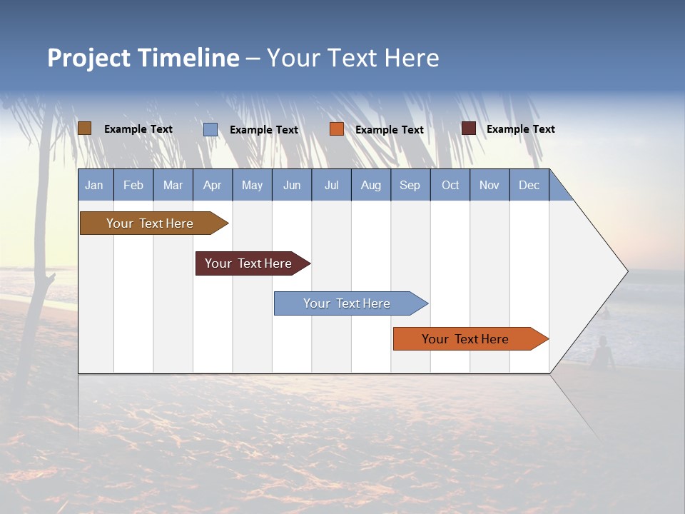Ocean Sunny Palm Tree PowerPoint Template