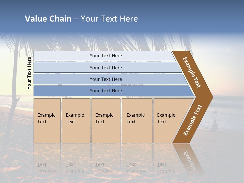 Ocean Sunny Palm Tree PowerPoint Template