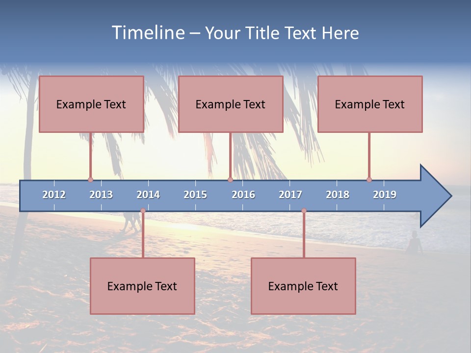 Ocean Sunny Palm Tree PowerPoint Template
