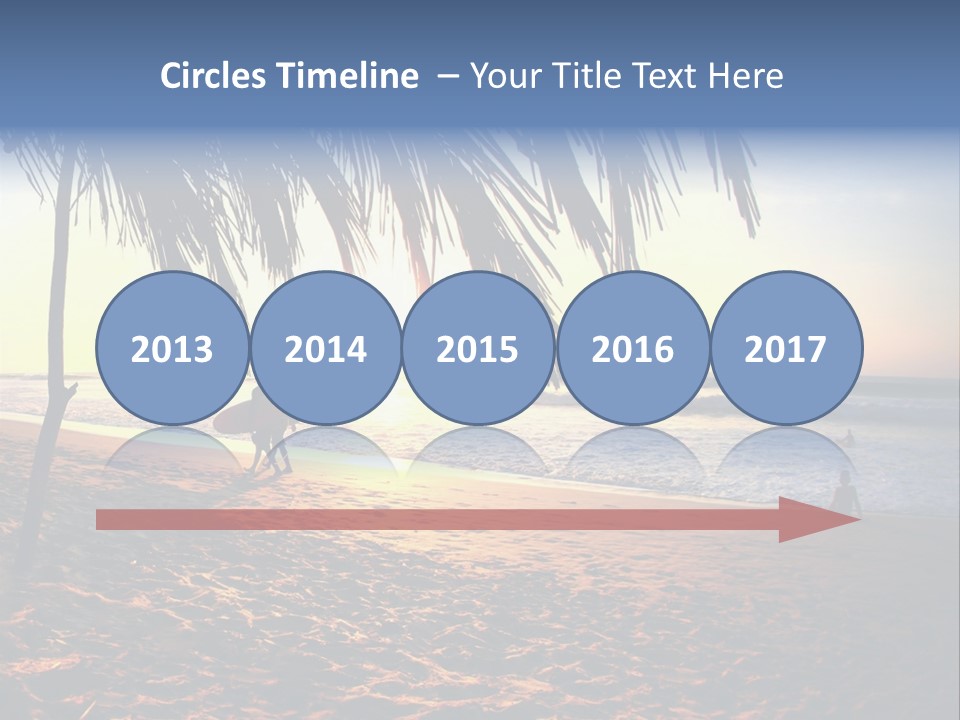 Ocean Sunny Palm Tree PowerPoint Template