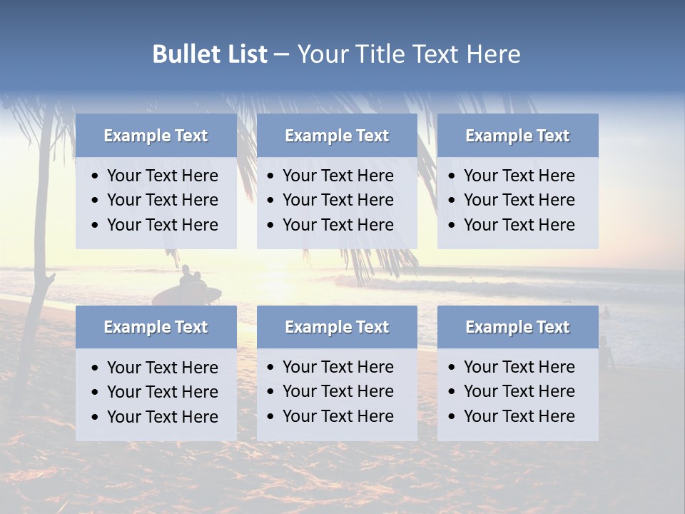 Ocean Sunny Palm Tree PowerPoint Template