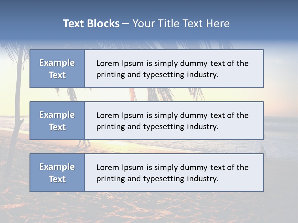 Ocean Sunny Palm Tree PowerPoint Template