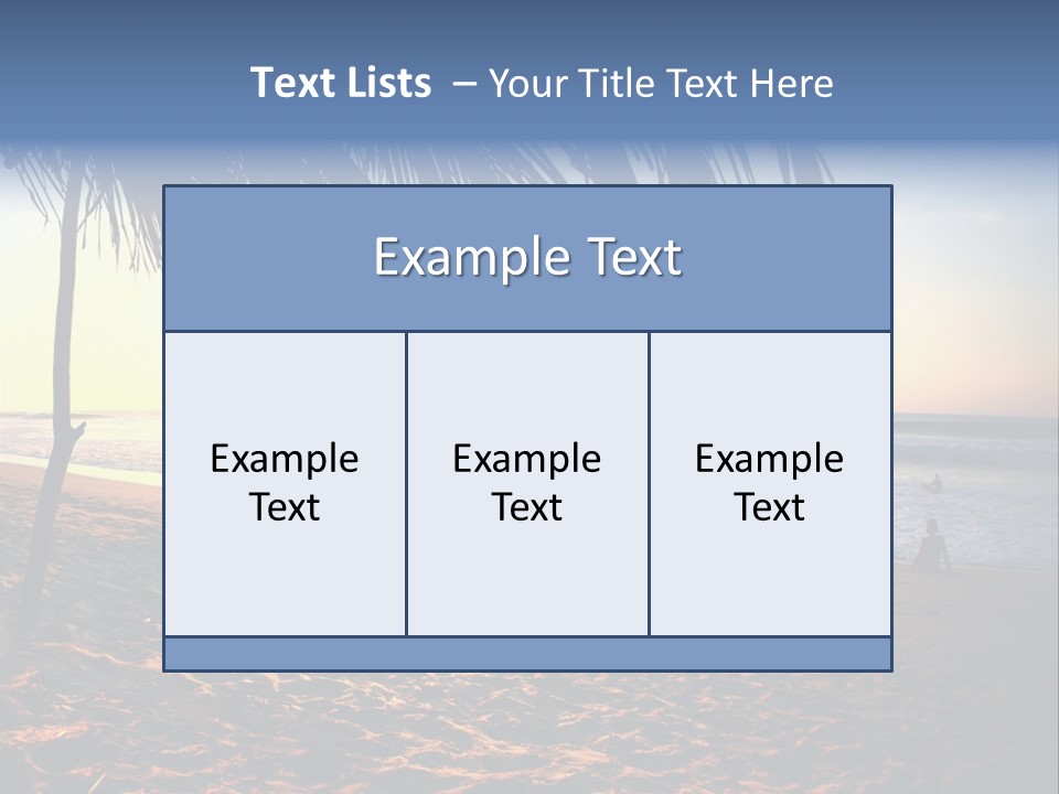 Ocean Sunny Palm Tree PowerPoint Template