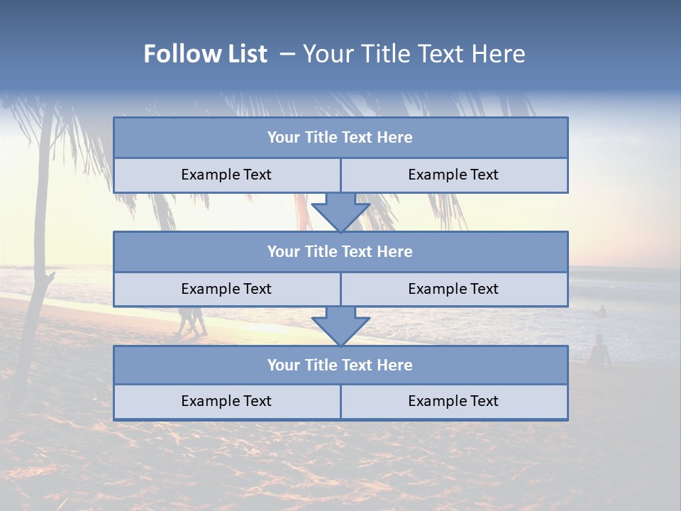 Ocean Sunny Palm Tree PowerPoint Template