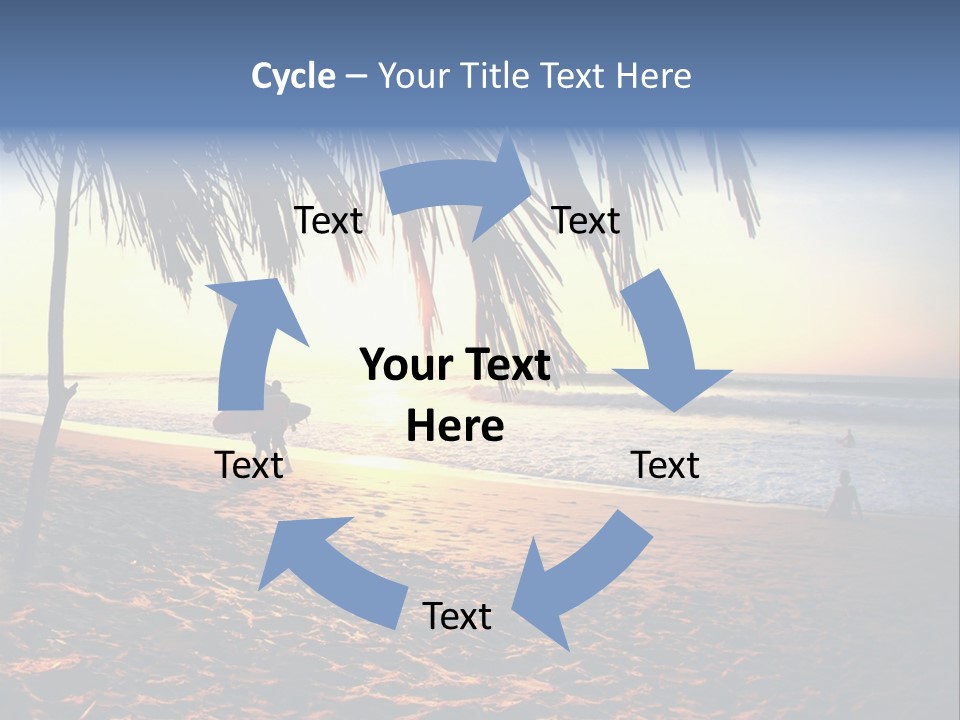 Ocean Sunny Palm Tree PowerPoint Template