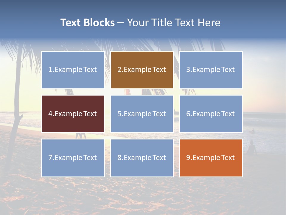 Ocean Sunny Palm Tree PowerPoint Template