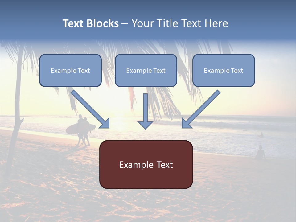 Ocean Sunny Palm Tree PowerPoint Template