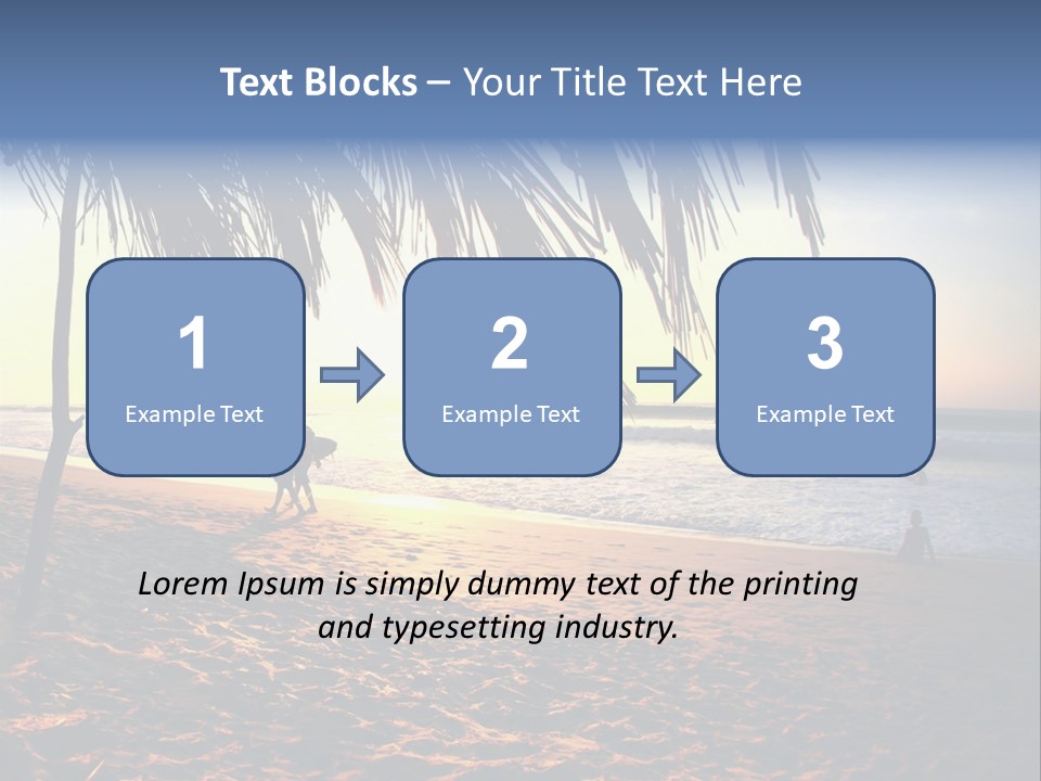 Ocean Sunny Palm Tree PowerPoint Template