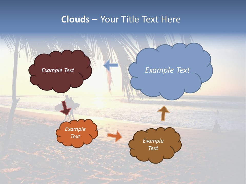 Ocean Sunny Palm Tree PowerPoint Template