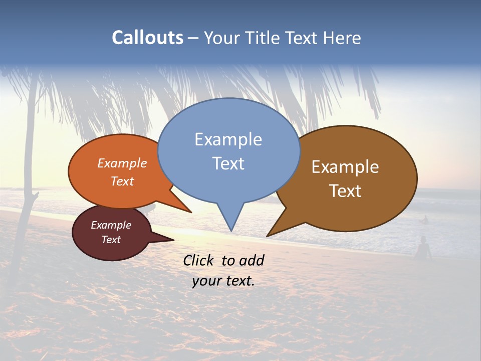 Ocean Sunny Palm Tree PowerPoint Template