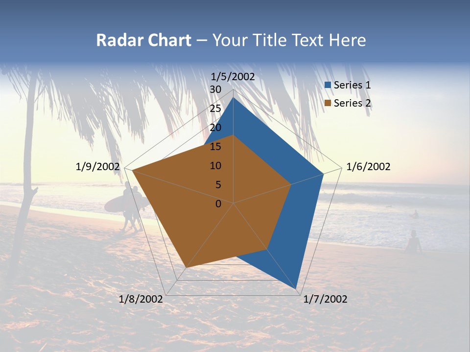 Ocean Sunny Palm Tree PowerPoint Template