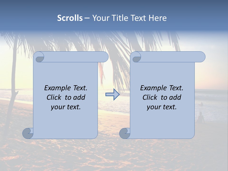 Ocean Sunny Palm Tree PowerPoint Template
