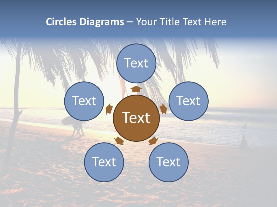 Ocean Sunny Palm Tree PowerPoint Template