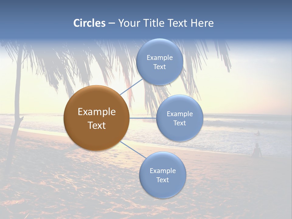 Ocean Sunny Palm Tree PowerPoint Template