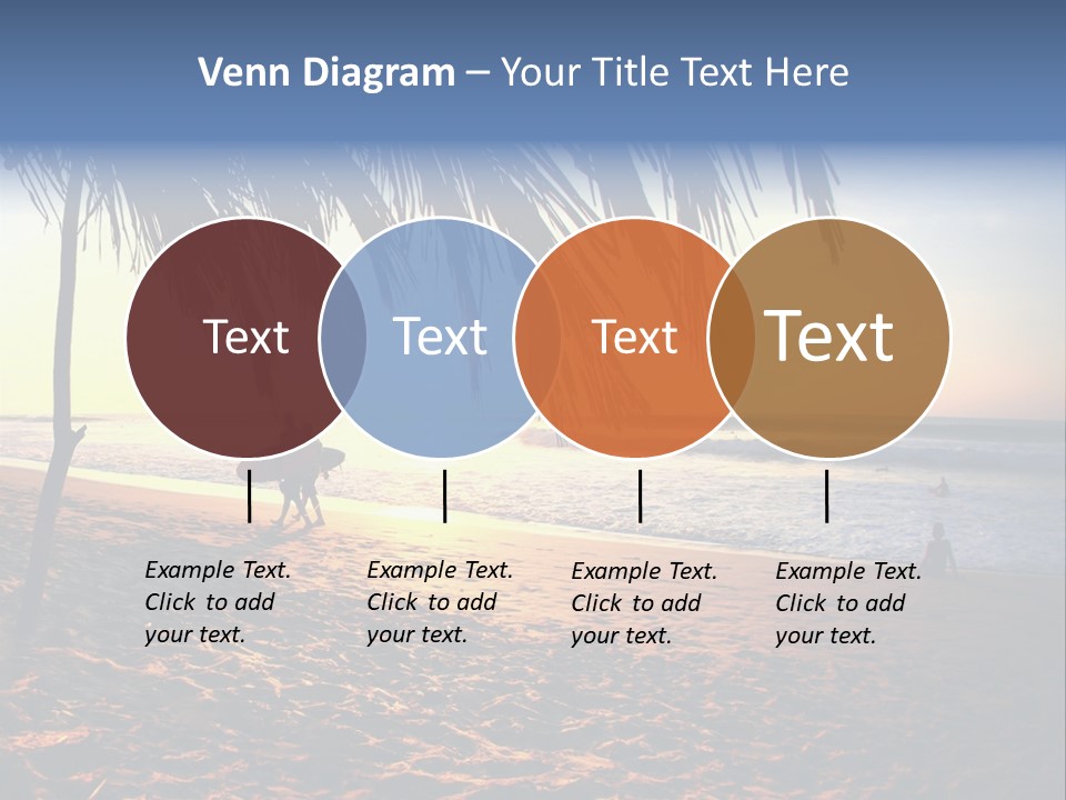 Ocean Sunny Palm Tree PowerPoint Template