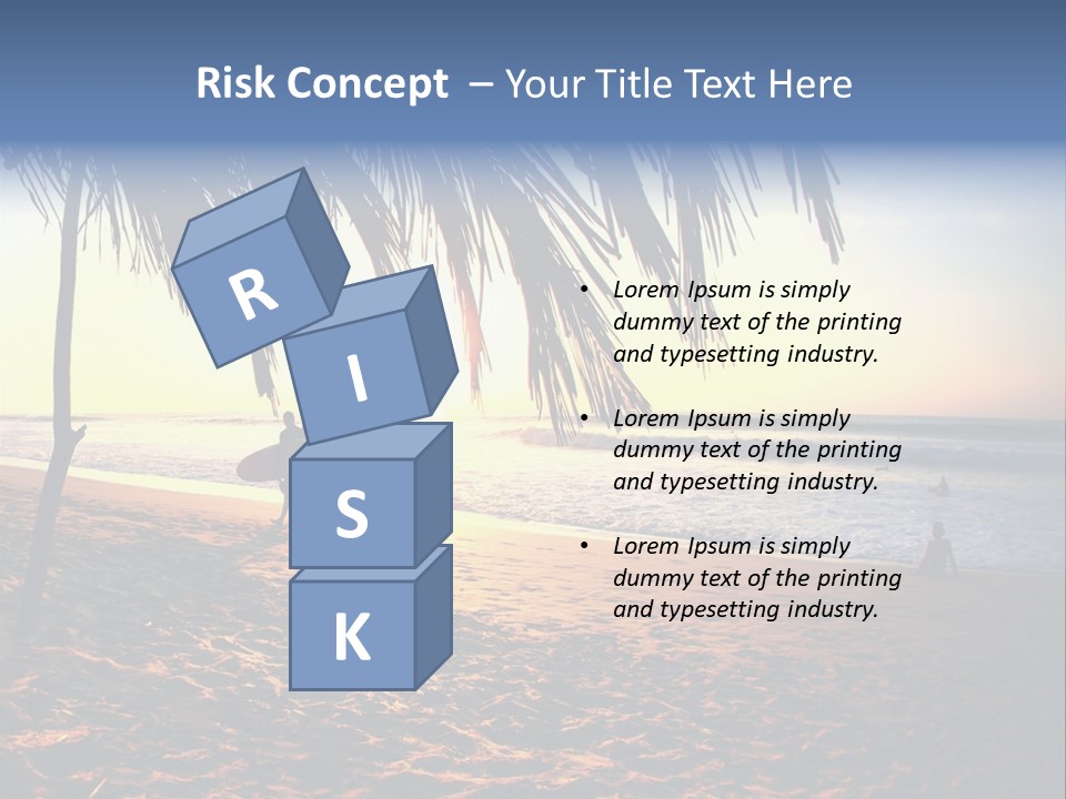 Ocean Sunny Palm Tree PowerPoint Template