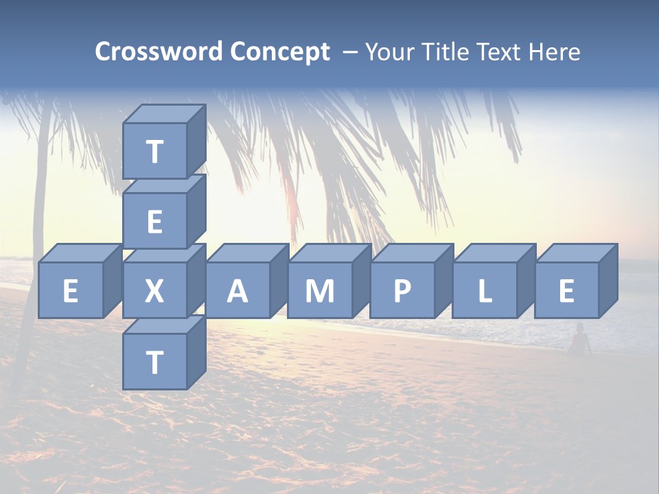 Ocean Sunny Palm Tree PowerPoint Template