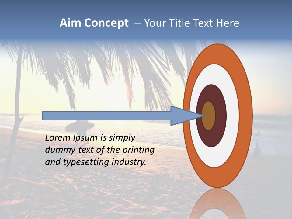 Ocean Sunny Palm Tree PowerPoint Template