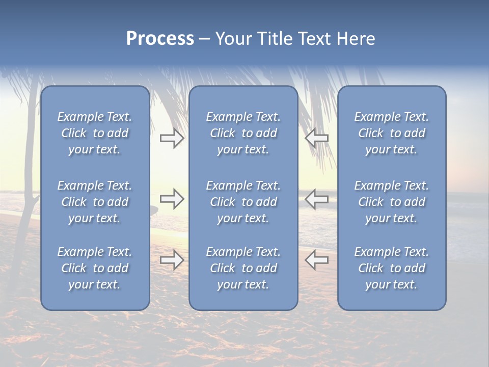 Ocean Sunny Palm Tree PowerPoint Template