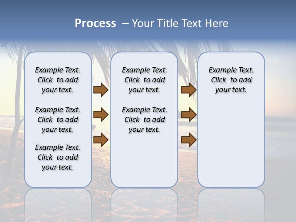 Ocean Sunny Palm Tree PowerPoint Template