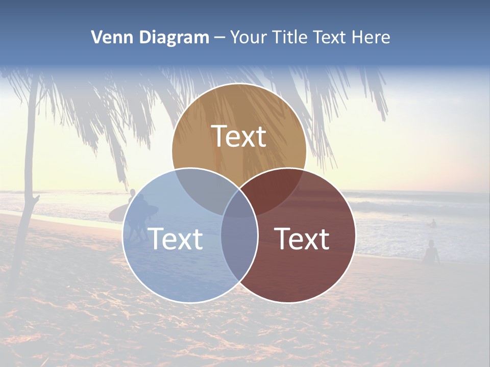 Ocean Sunny Palm Tree PowerPoint Template