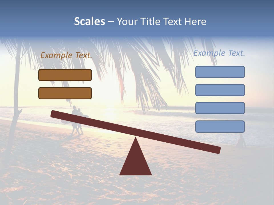 Ocean Sunny Palm Tree PowerPoint Template