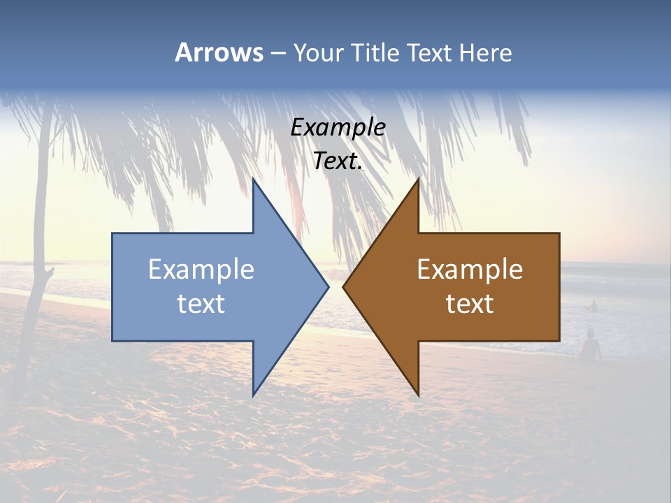 Ocean Sunny Palm Tree PowerPoint Template