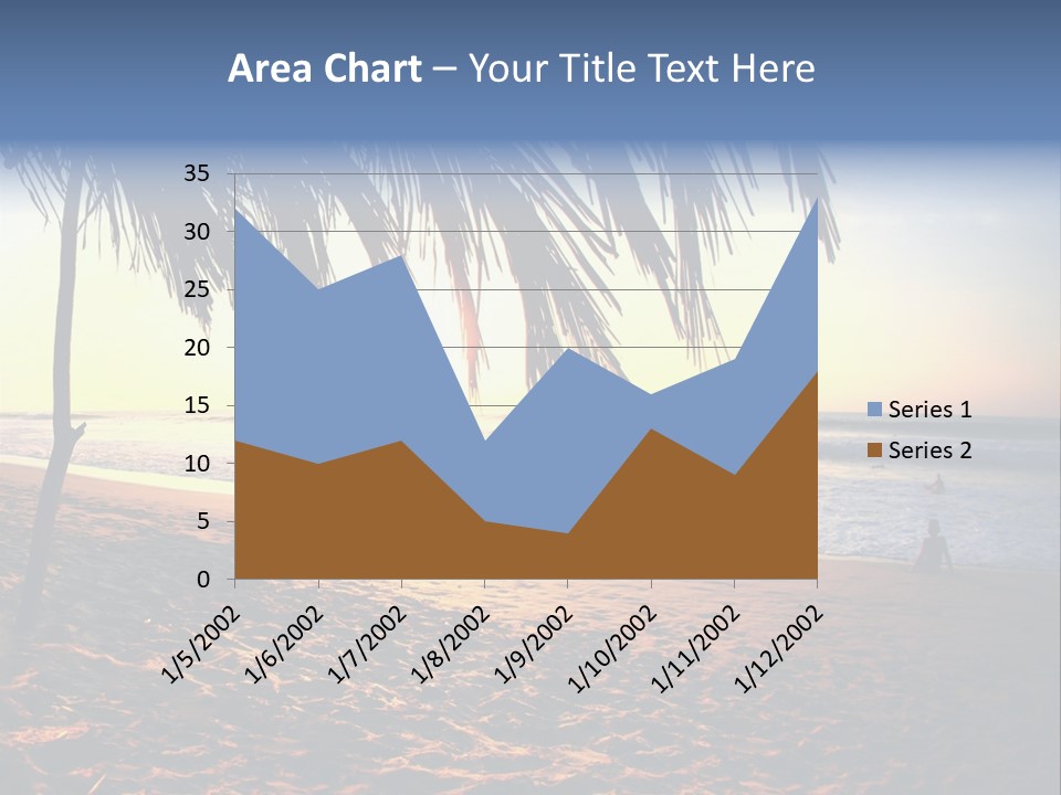 Ocean Sunny Palm Tree PowerPoint Template