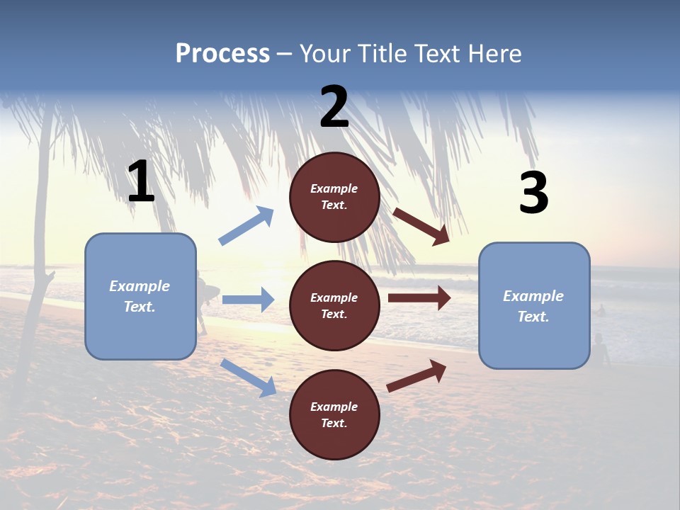 Ocean Sunny Palm Tree PowerPoint Template
