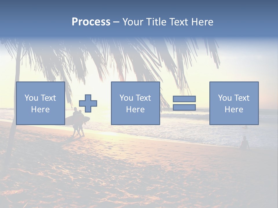 Ocean Sunny Palm Tree PowerPoint Template