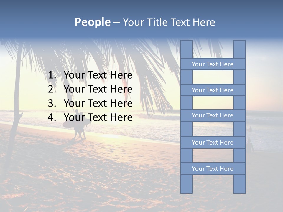 Ocean Sunny Palm Tree PowerPoint Template