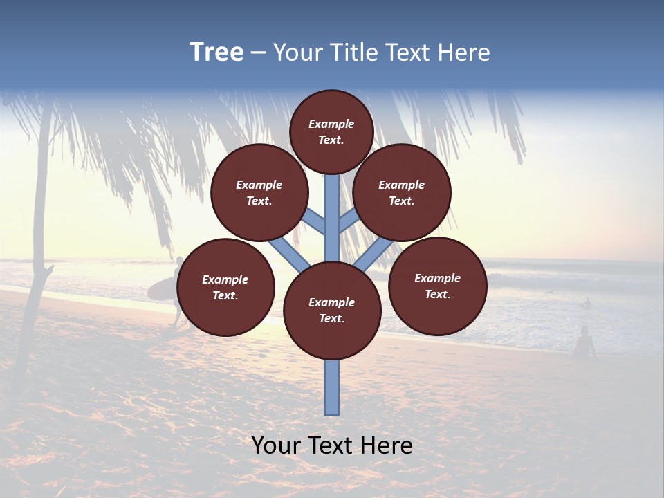 Ocean Sunny Palm Tree PowerPoint Template