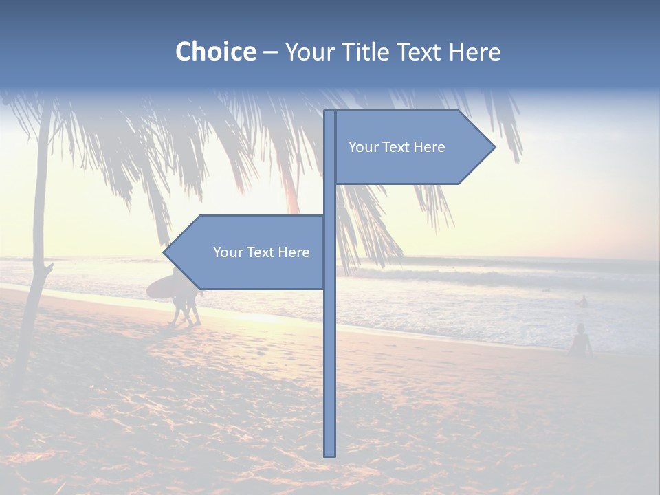 Ocean Sunny Palm Tree PowerPoint Template